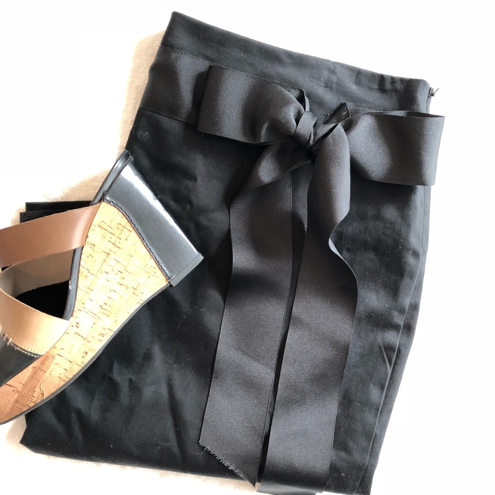 Anthropologie Ruth Black Bow Skirt